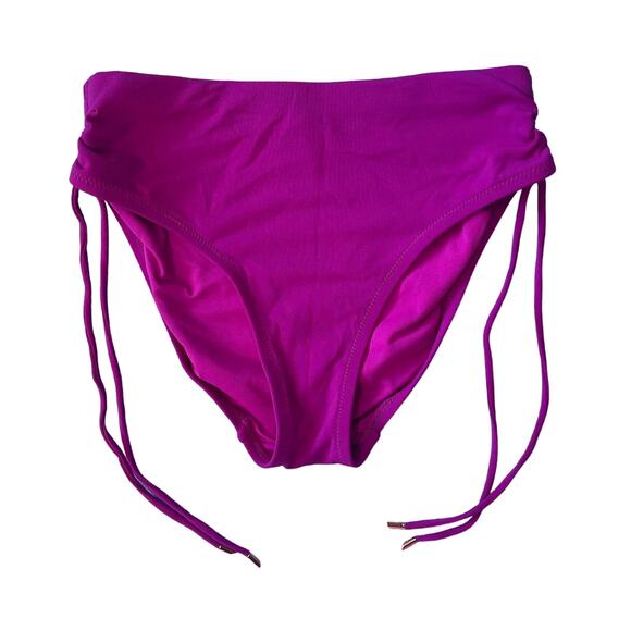 ROBIN PICCONE AUBREY HIGH WAIST BIKINI BOTTOM BOUGAINVILLEA Size XS - Picture 3 of 8